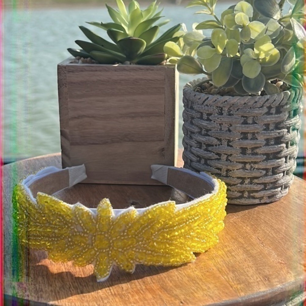 Sunny Yellow sequin headband